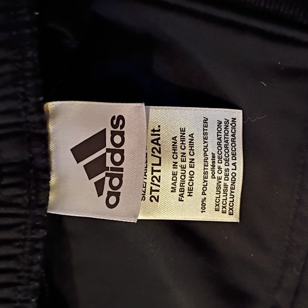 Toddler Adidas Black and White Athletic Tracksuit - Picture 2 of 2
